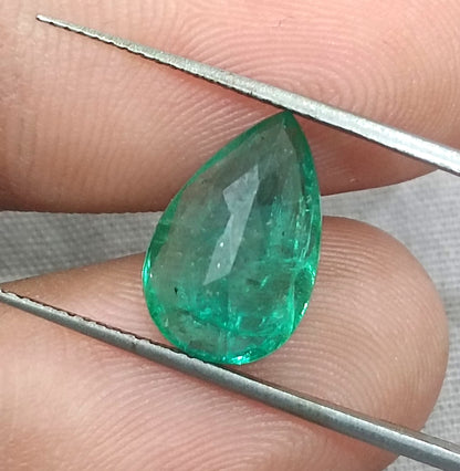 GSI Certified 3.78ct Medium Deep Emerald, Natural Earth Mined Gemstone - SMSGEMS 