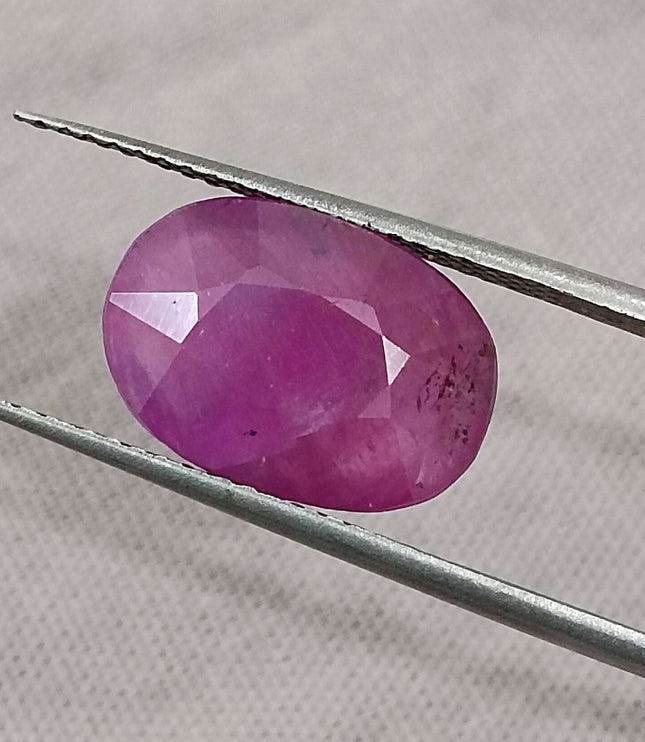 African Ruby 4.73ct Untreated Oval Cut Loose Gemstone