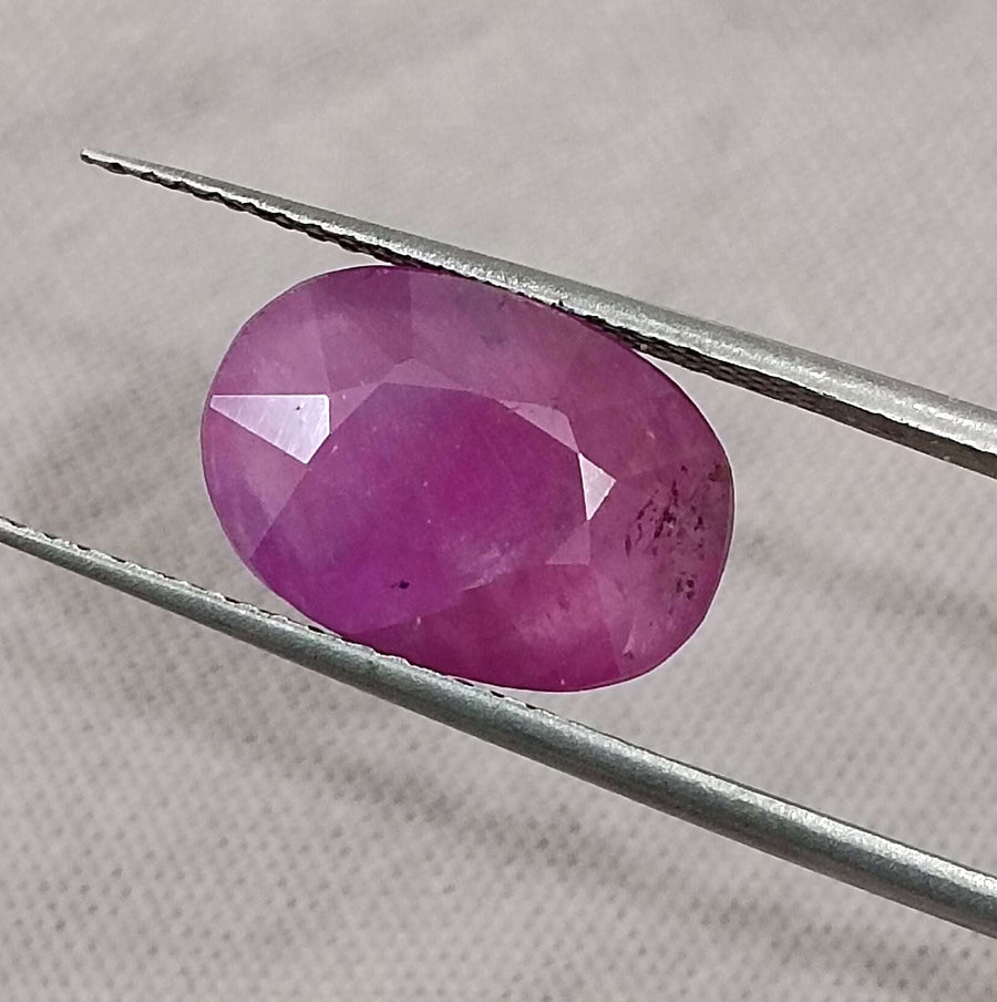 African Ruby 4.73ct Untreated Oval Cut Loose Gemstone