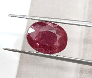 2.23ct Untreated Natural Ruby SGL Certified Deep Rasberry Red Oval Loose Stone