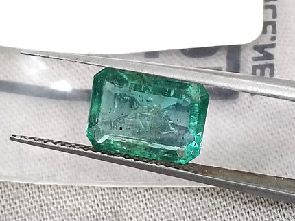 Certified 2.87ct Zambian Emerald Natural Medium light Green Loose Gemstone