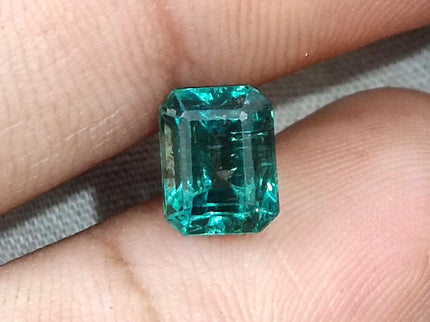 2.31ct Untreated Zambian Emerald Natural No Oil Medium Deep Bluish Green Gemstone