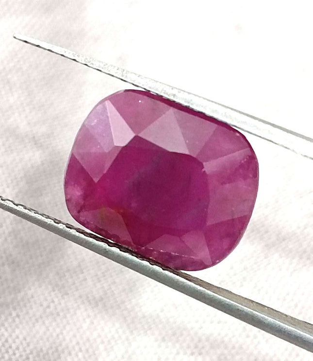 Natural Ruby 5.87ct Certified untreated Cushion Cut Loose Gemstone