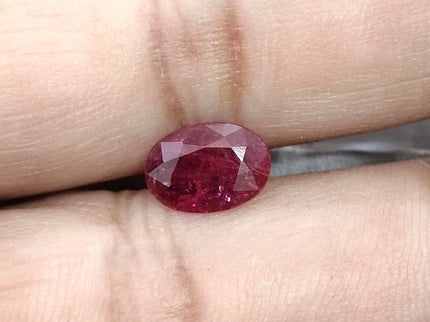 2.28ct Natural Untreated Ruby Pomegranade Red SGL Certified Oval Loose Gemstone
