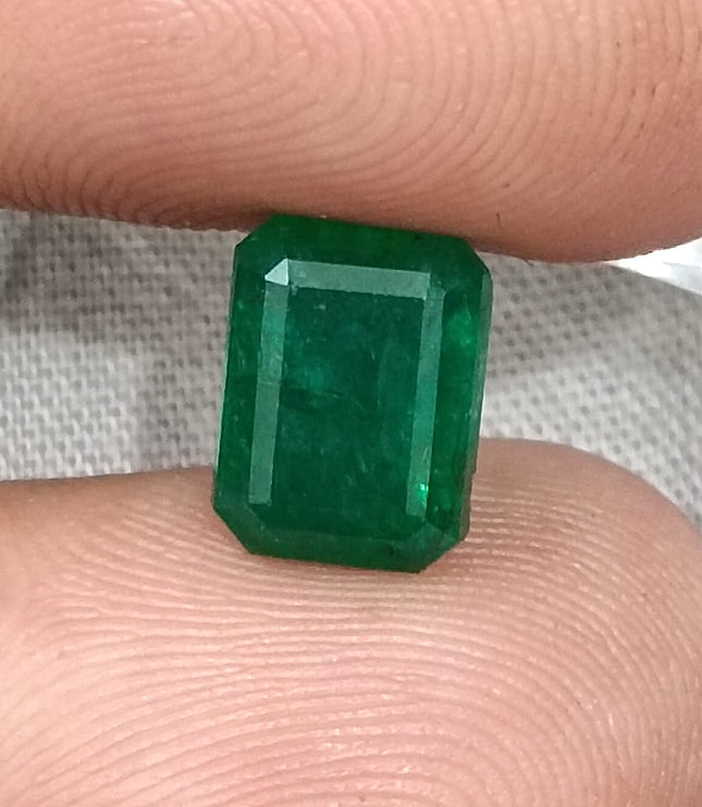 Natural Emerald 2.81ct Certified Deep Royal Green Octagon Cut Gemstone