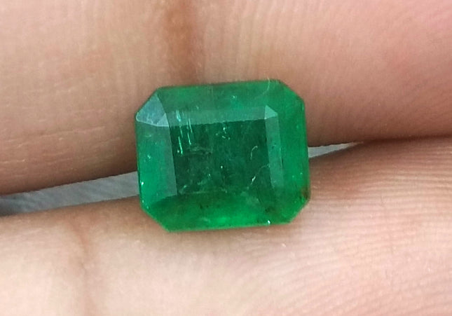 2.09ct Deep Velvet Green Zambian Emerald Minor Oiled Loose Gemstone