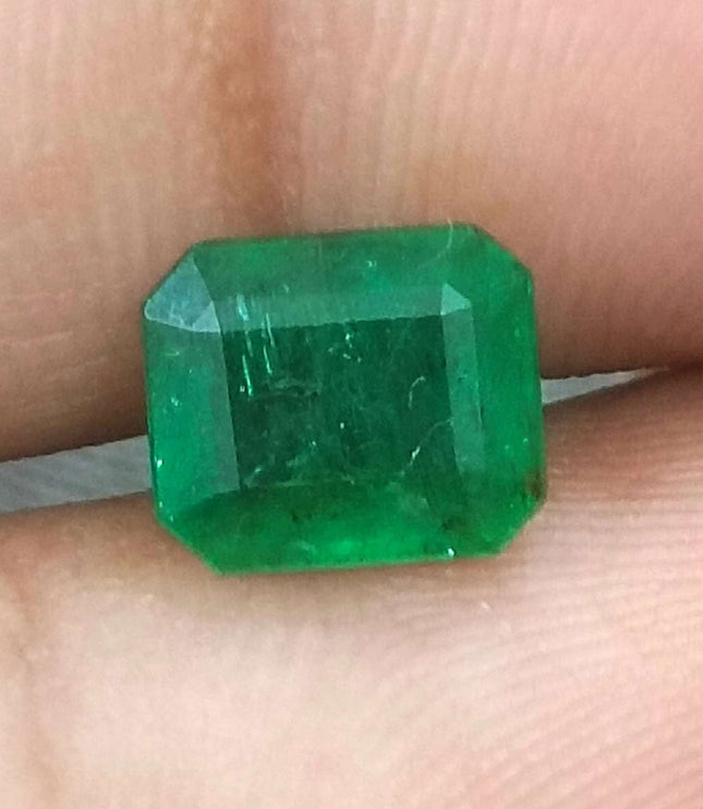Certified 2.09ct Zambian Natural Emerald.