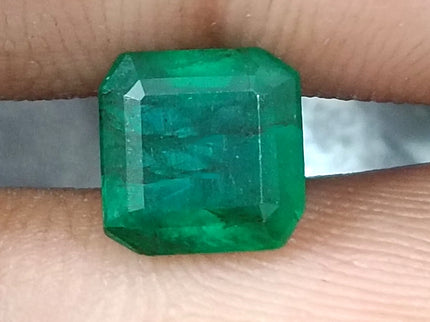 Zambian Emerald 2.28ct Deep Green Natural Octagon Cut Loose Gemstone