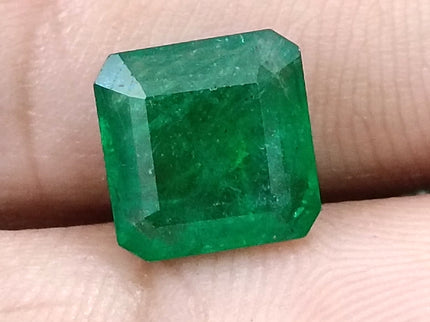 Natural Emerald 3.57ct Certified Deep Velvet Green Octagon Cut Loose Gemstone