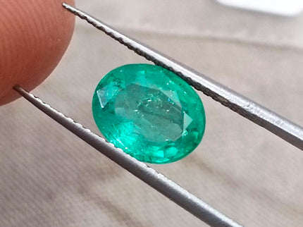 2.09ct Bright Medium Sea Foam Green SGL Certified Oval Cut Gemstone