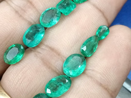 Zambian Emerald Parcel 15.33ct Natural mixed cut loose gemstones