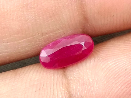 Mozambique Ruby 1.91ct Certified Natural Red Unheated Oval Cut Gemstone