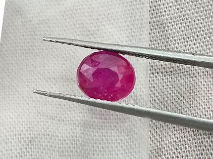 Mozambique Ruby 1.68ct Deep Purplish Red Oval Cut Loose Gemstone