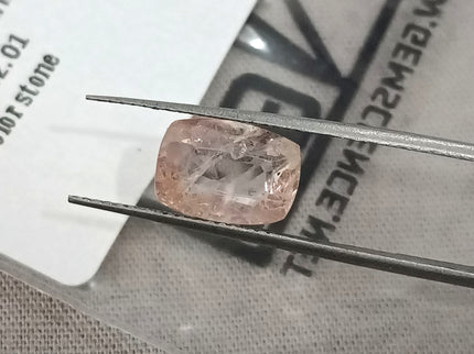 Untreated Padparadscha Sapphire 3.57ct Natural Certified Cushion Cut Orangy Pink Gemstone
