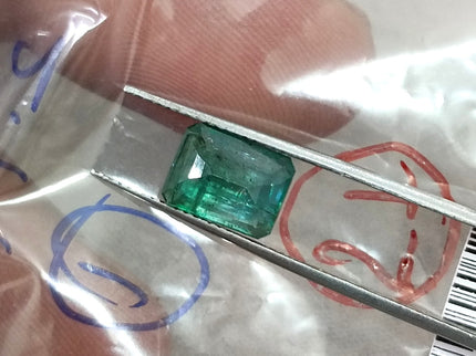 Natural Emerald 2.14ct Zambia Medium Deep Color SGL Certified Octahon Cut Minor Oiled Gemstone