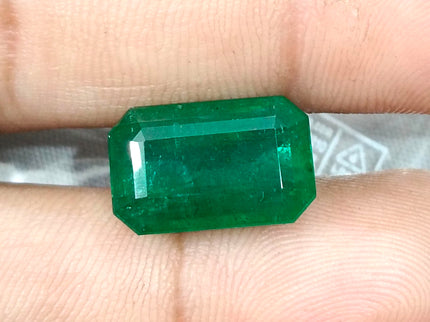 Zambian Emerald 10.36ct Natural Deep Velvet Green Octagon Cut Gemstone