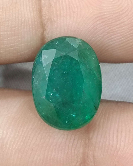 10.50ct Zambian Emerald, Deep Forest Green Oval Cut Natural Loose Gemstone.