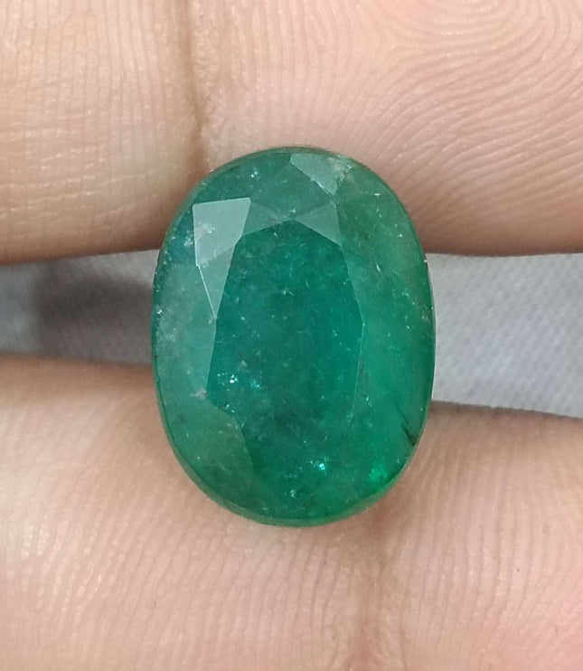 Zambian Emerald 10.49ct Certified Natural Deep Forest Green Oval Cut Stone