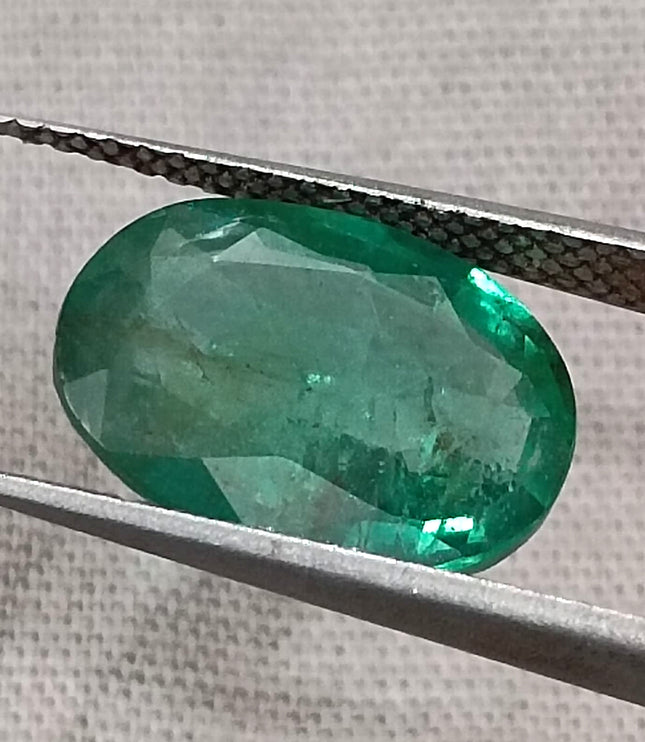 Certified 3.40ct Zambian Emerald
