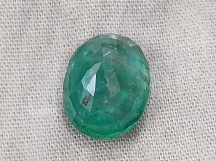 Natural Zambian Emerald 6.54ct Medium Deep Forest Green Oval Cut Big Size Gemstone