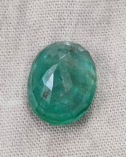 6.54ct Zambian Emerald,  Natural Medium Deep Forest Green Gemstone