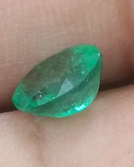 1.51ct Vivid Deep Golden Green Natural Zambian Emerald