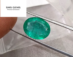 Zambian Emerald 2.51ct Certified Natural Medium Deep Green Minor Oiled Loose Gemstone