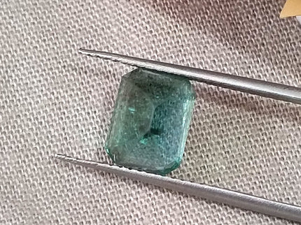 2.31ct Untreated Zambian Emerald Natural No Oil Medium Deep Bluish Green Gemstone