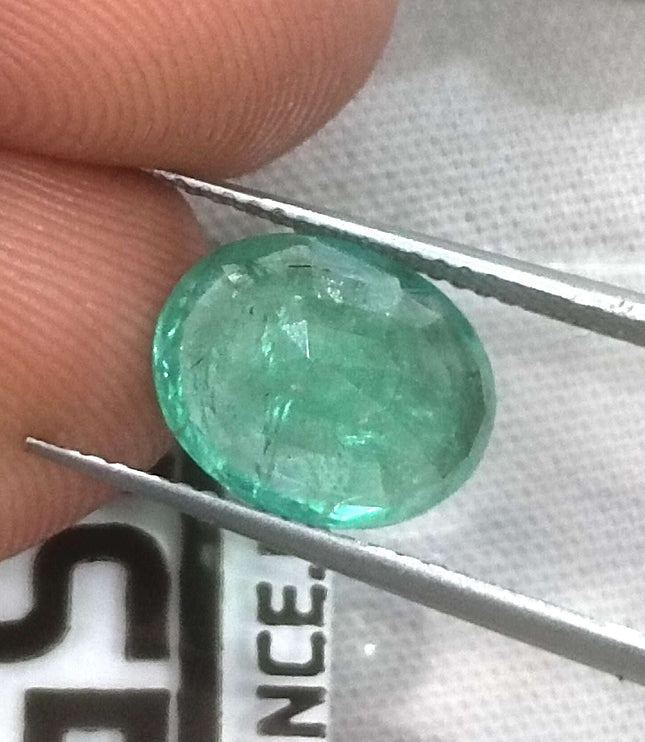 3.29ct Certified Zambian Natural Emerald Stone