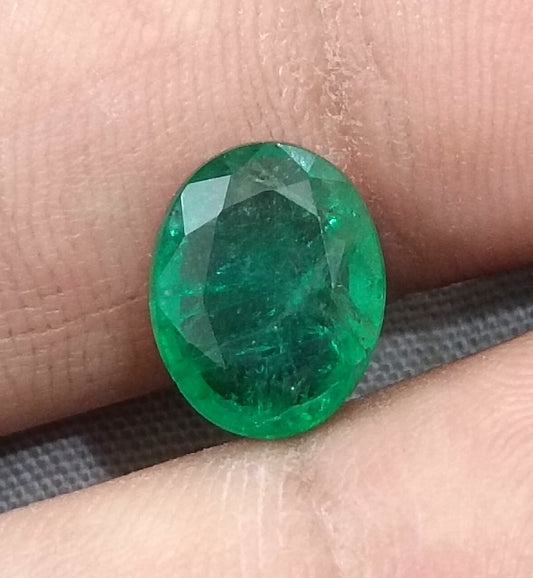 GSI Certified 3.19ct Medium Deep Vivid Green Emerald, 100% Natural Earth Mined Gem - SMSGEMS 