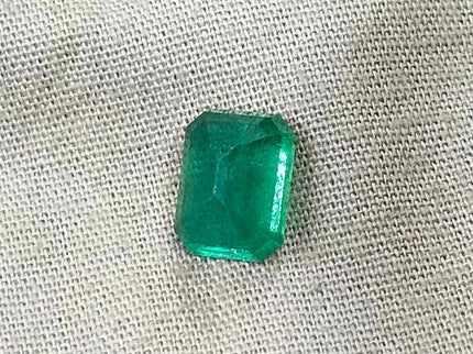 2.93ct Zambian Emerald, Natural Certified Medium bluish Green Octagon Cut Gemstone
