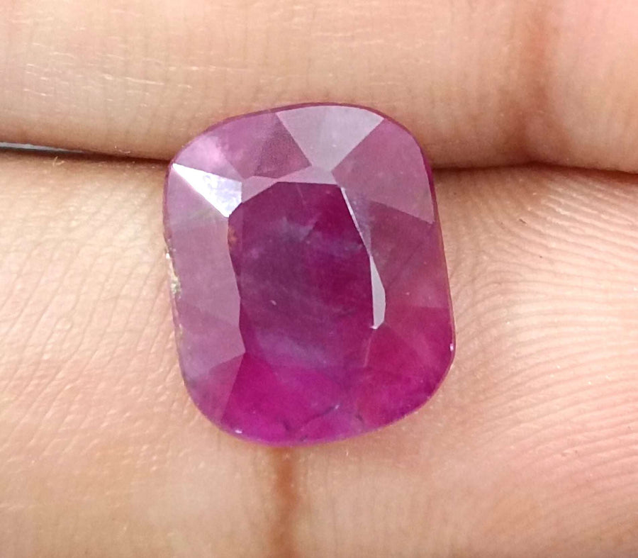 Natural Ruby 5.87ct Certified untreated Cushion Cut Loose Gemstone