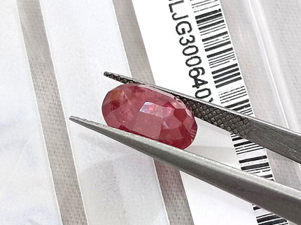 3.76ct Untreated Mozambique Ruby Natural Wine Red SGL Certified Oval Cut Gemstone