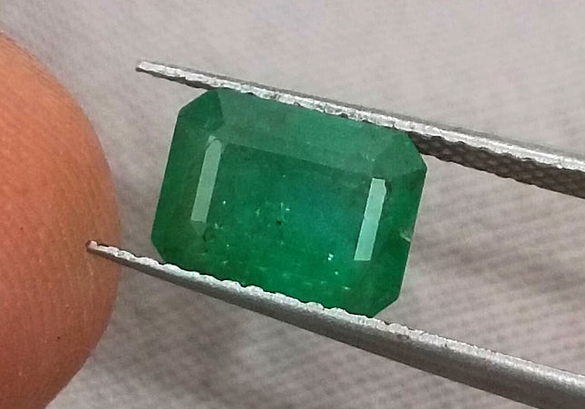 3.63ct/2pcs Emerald Cut Zambian Emerald Pair Natural Loose Gemstones