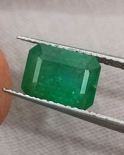 3.63ct/2pcs Emerald Cut Zambian Emerald Pair Natural Loose Gemstones