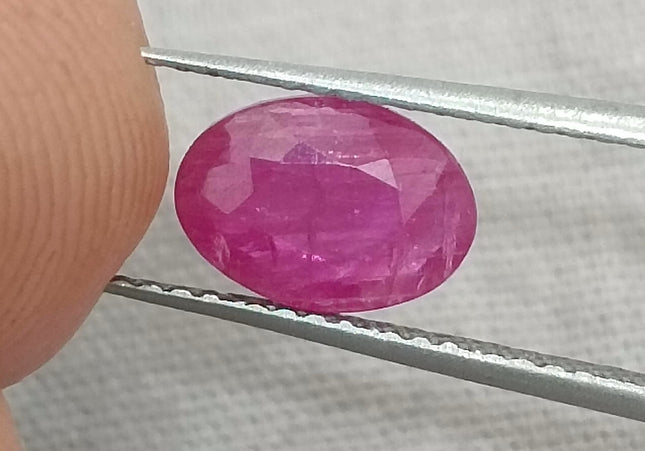 GSI Certified 1.32ct Mozambique Ruby, Natural untreated Gemstone