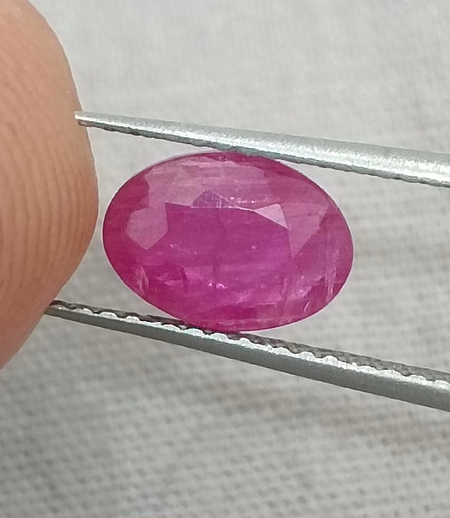 GSI Certified 1.32ct Mozambique Ruby, Natural untreated Gemstone