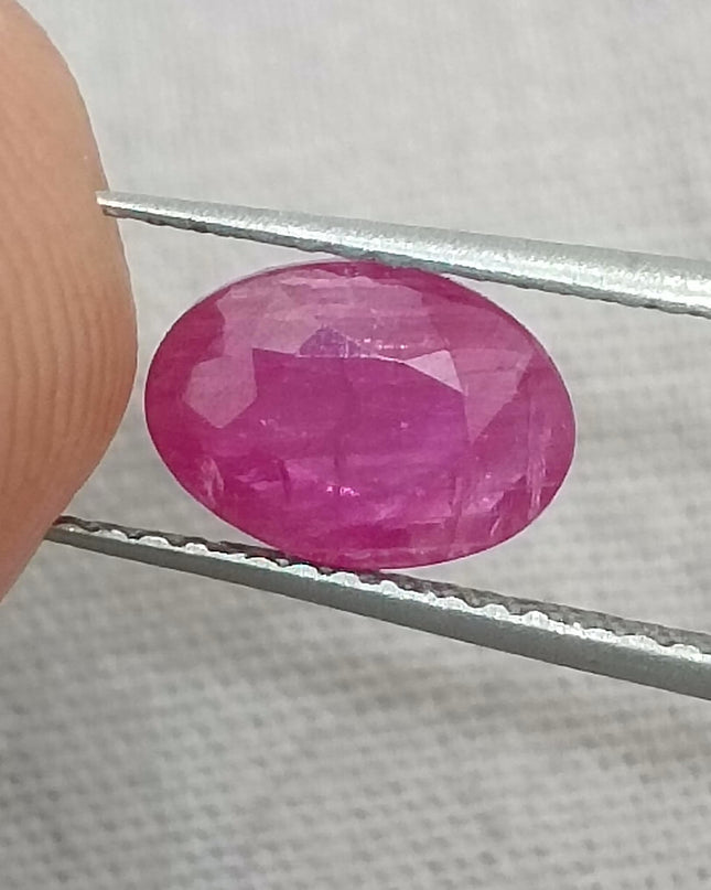 GSI Certified 1.32ct Mozambique Ruby, Natural untreated Gemstone