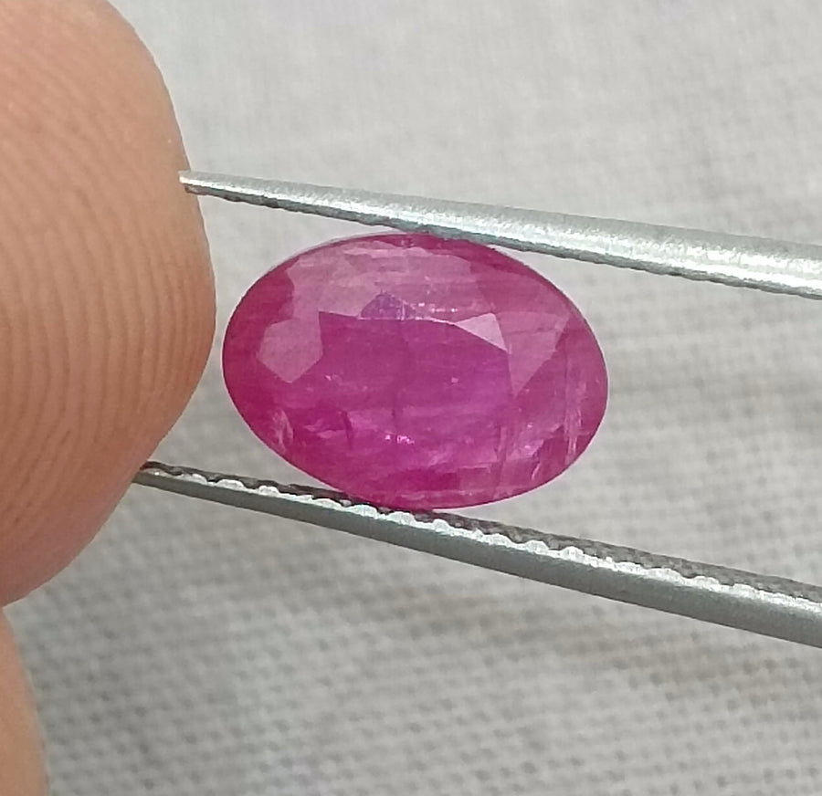 GSI Certified 1.32ct Mozambique Ruby, Natural untreated Gemstone
