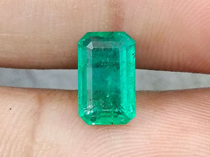 1.92ct Certified Panjshir Emerald, Medium Green Loose Gemstone