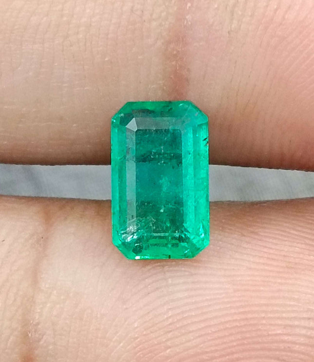1.92ct Certified Panjshir Emerald, Medium Green Loose Gemstone