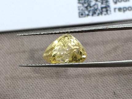 Untreated Yellow Sapphire 2.63ct Natural Certified Triangular Cut