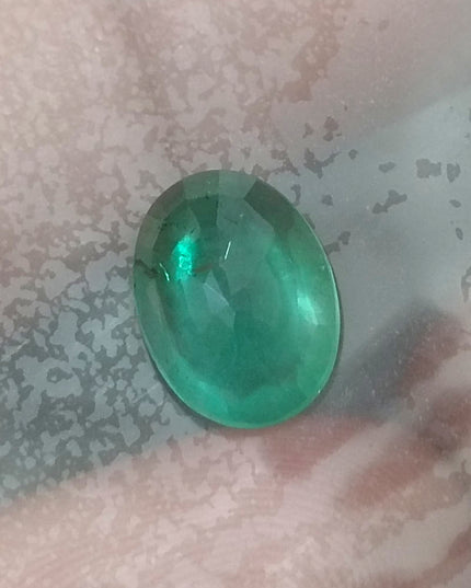 GSI certified 1.98ct Medium Green Natural Zambian Emerald Minor Oiled Loose Gemstone