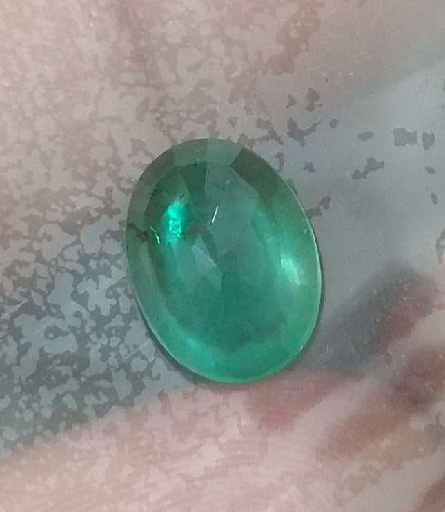 Natural Zambian Emerald 1.98ct Certified Medium Deep Green Oval Cut Loose Gemstone
