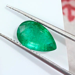 1.69ct Medium Deep Golden Green Emerald Natural Earth Mined Gemstone