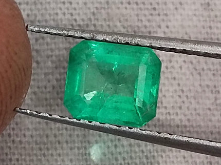 Panjshir Emerald 1.07ct Natural Certified Neon Green Emerald Cut Loose Gemstones