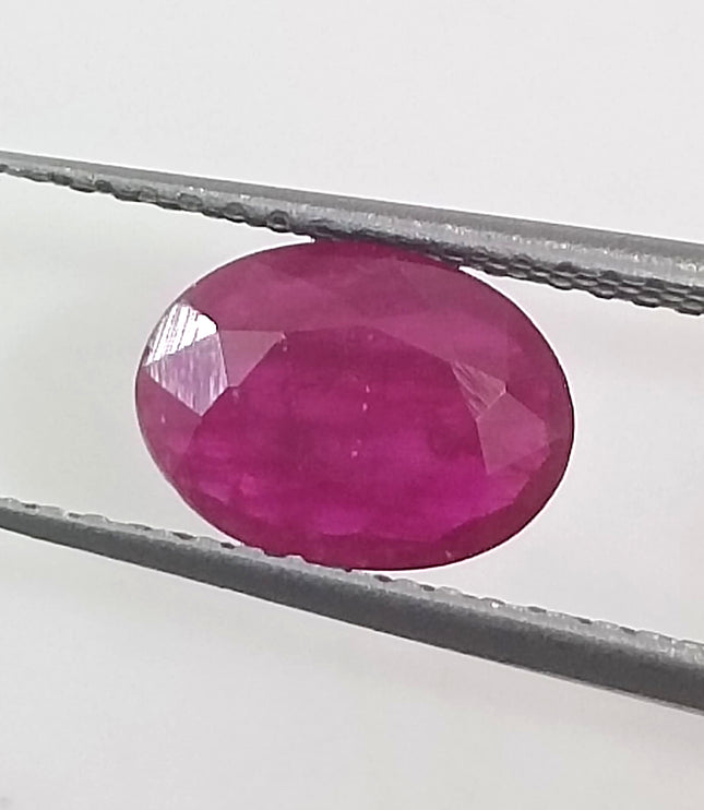 GSI Certified 0.96ct Mozambique Ruby, Natural Untreated Gemstone