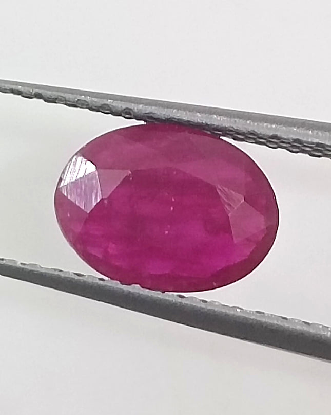 GSI Certified 0.96ct Mozambique Ruby, Natural Untreated Gemstone