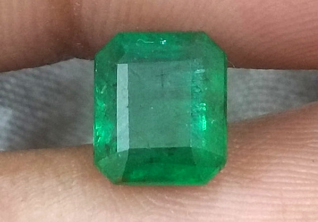 2.09ct Deep Velvet Green Zambian Emerald Minor Oiled Loose Gemstone