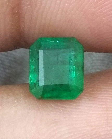 2.09ct Deep Velvet Green Zambian Emerald Minor Oiled Loose Gemstone